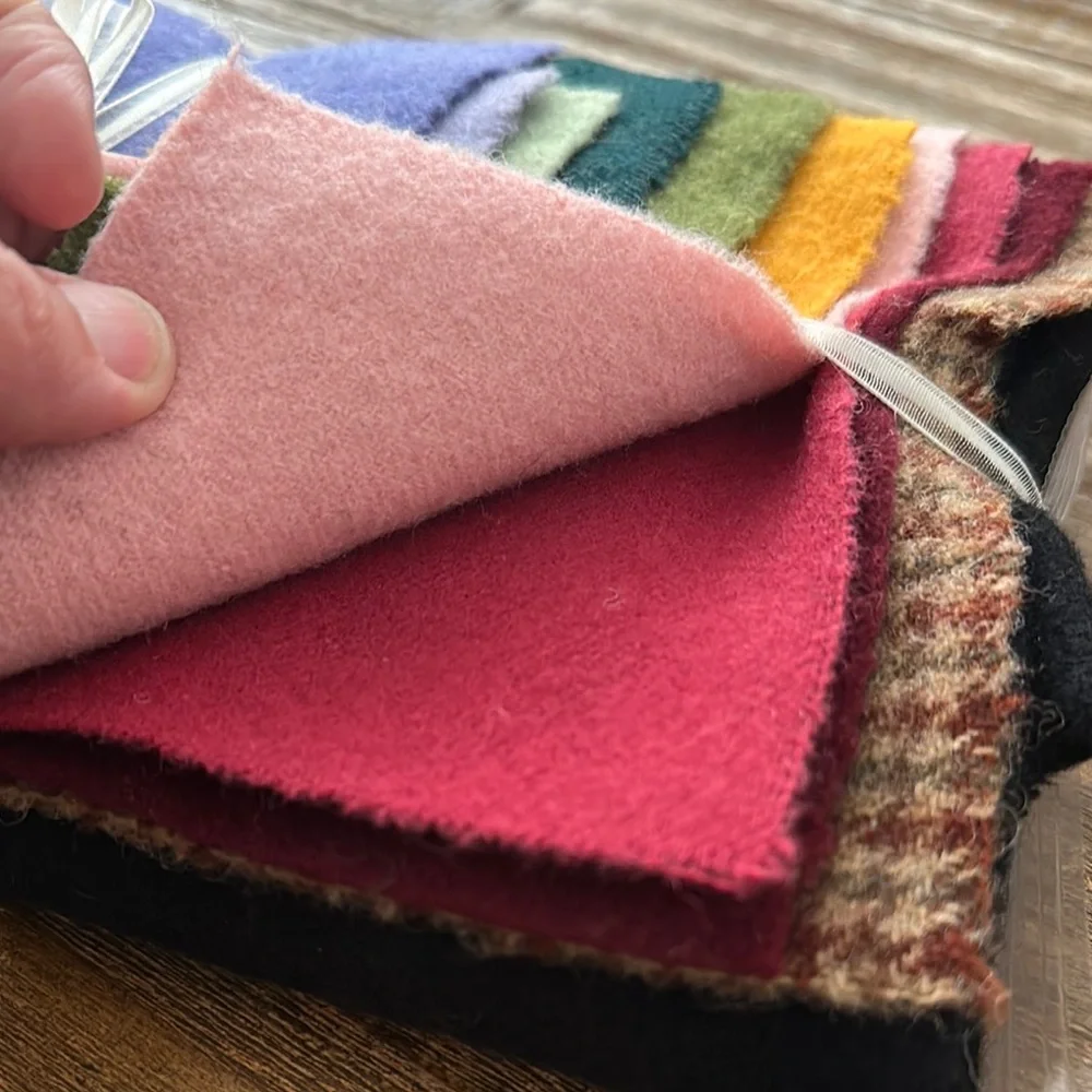 Folk Floral Wool Cottagecore Purse Set New - Picture 6 of 16